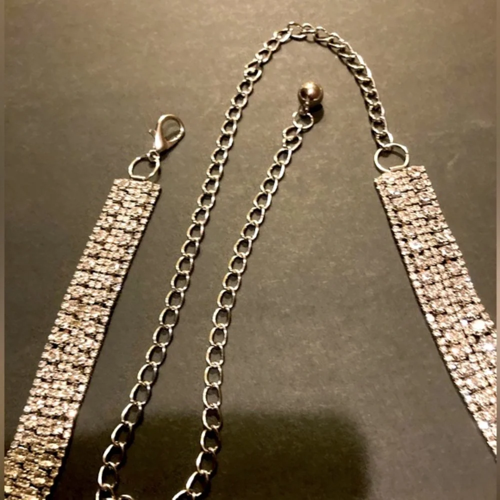 Vintage Rhinestone Belt in Silver - Picture 6 of 9